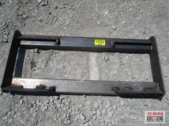 Heavy duty weld on skid steer backing attachment plate