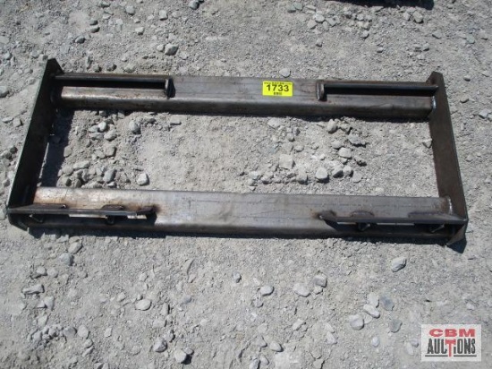 Heavy duty weld on skid steer backing attachment plate
