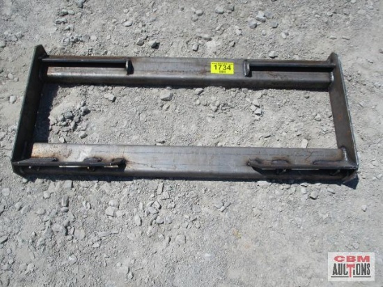 Heavy duty weld on skid steer backing attachment plate