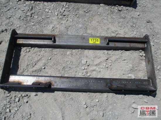 Heavy duty weld on skid steer backing attachment plate