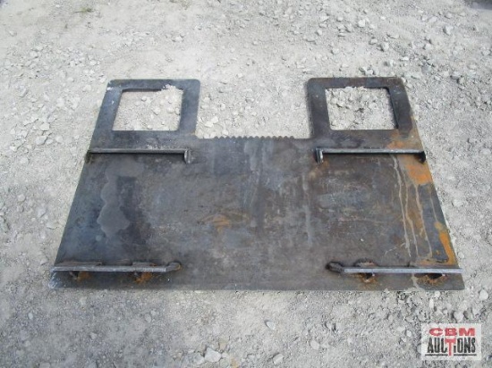 Extreme heavy duty 5/16" weld on skid steer backing attachment plate with guard weigh #110