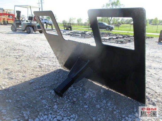 Extreme heavy duty trailer spotter with 2" receiver, 5/16" skid steer quick attach backing