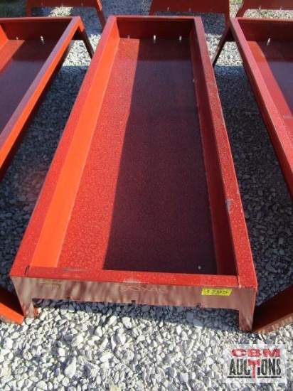 Steel cattle livestock feed bunk 30" x 90" x 7" deep with 3 drain holes on each end, 14 ga bottom