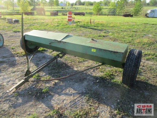 Drop fertilizer spreader, tongue broke- Green