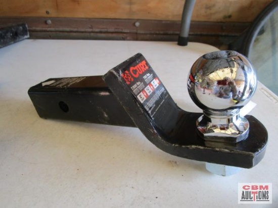 Curt receiver hitch with 2" drop, 3/4" rise, 1" hole, fits 2" receiver with 2 5/16" ball