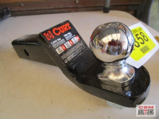 Curt receiver hitch with 2" drop, 3/4" rise, 1" hole, fits 2" receiver with 2" ball