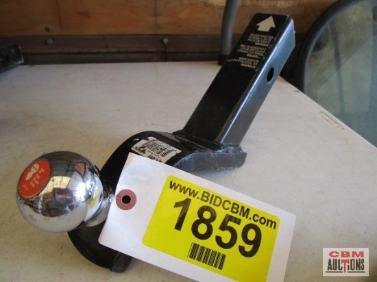 Curt receiver hitch with 2" rise, fits 2" receiver with 2" ball