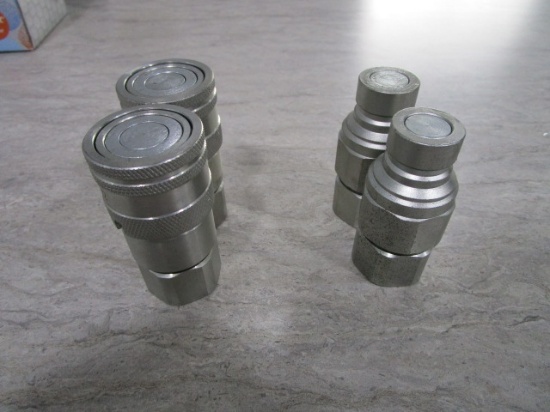 2 Sets of 1/2" npt skid steer quick couplers 2 female & 2 male
