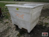 Trash tub on wheels with fork pockets