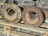 Pair of Tractor Axle Hubs, Mismatch bolt pattern