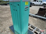 TWA green trash can