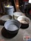 Galvanized trash can and (4) galvanized wash tubs *3