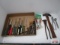 Screwdrivers, Allen wrenches, pliers, hammer, 6
