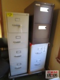 2- 2-drawer file cabinets and 4-drawer file cabinet, All HON *does not include cart *2