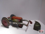 Old metal toy tractor with loader *3
