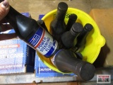 Plastic bucket with 8 bottles Genuine of power steering fluid *3