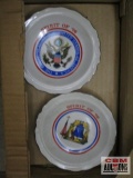 Bicentennial carnival glass commemorative plates and other collectable plates *3