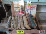 U.S. Navy literature, mirror, boy scout books *4