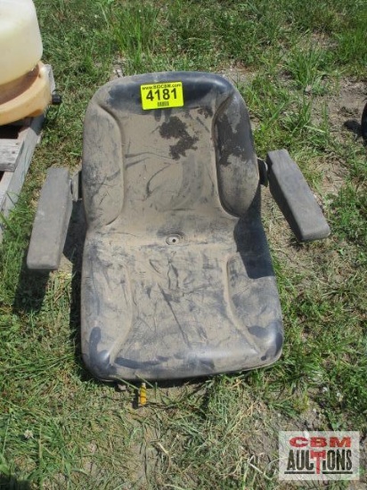 Replacement equipment seat with armrests...