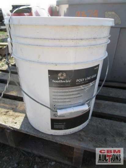 Bucket of Southwire poly line 6500, guessing about half full