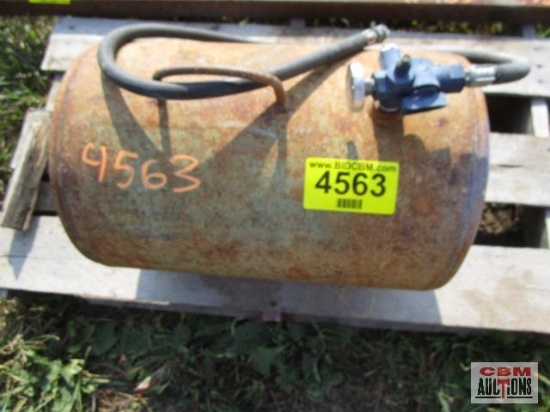 Portable air tank with gauge and hose