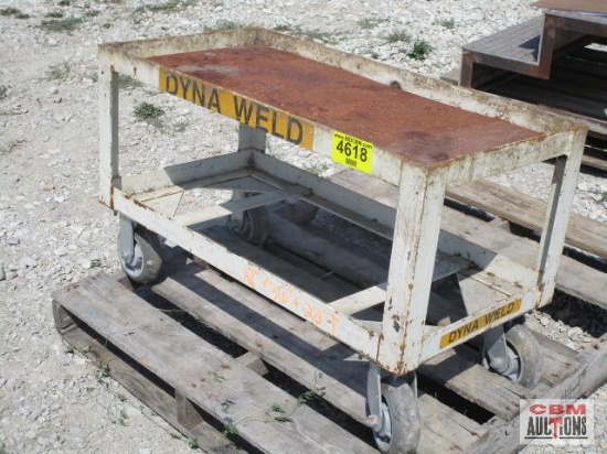 Heavy duty steel cart 4" casters 18"x36"x22"T