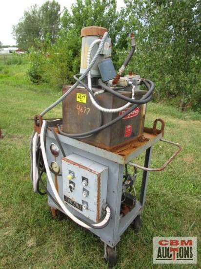 Heavy duty steel cart with Dayton...tank with motor and Enerpac...setup
