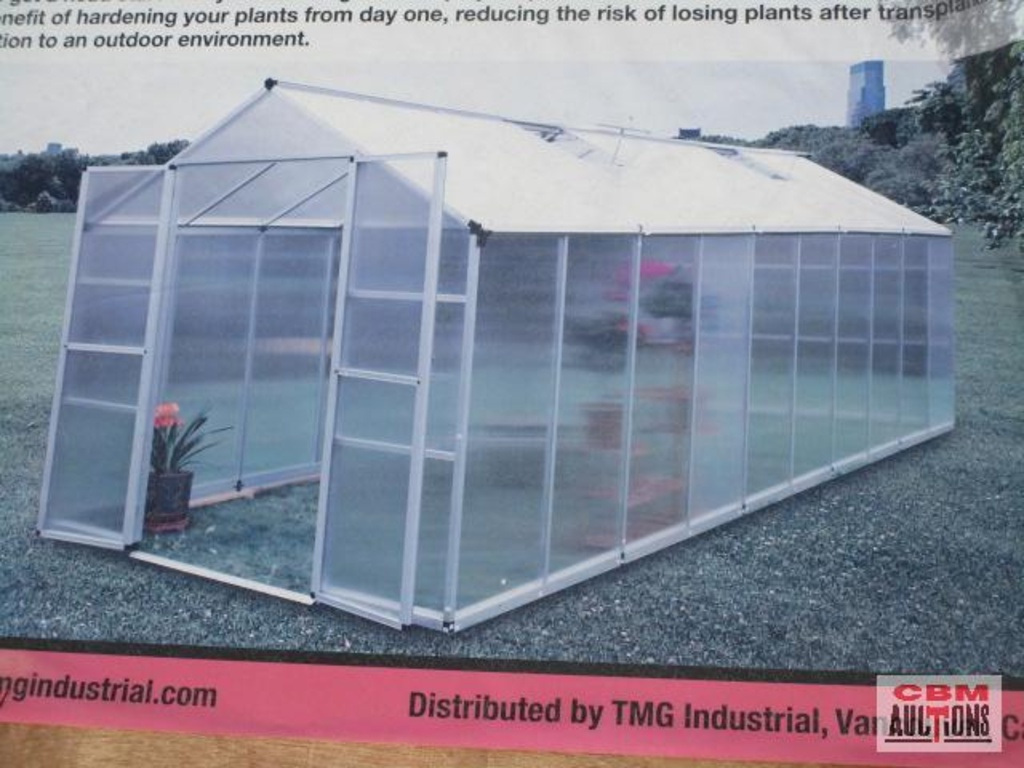 TMG 8 x 20 Twin Wall Aluminum Frame Greenhouse