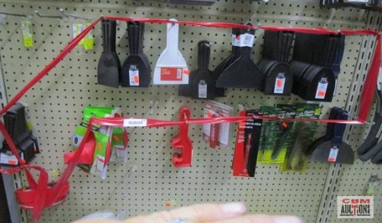 Plastic putty knifes all sizes, bucket opener, vinyl siding removal tool, plastic cutter, glass