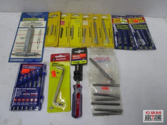 Pocket screwdriver, clips, bits, precision screwdriver set, offset screwdriver, screw starter