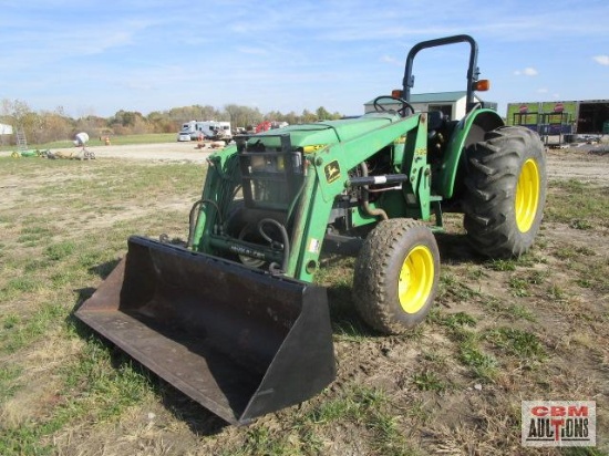 1995 John Deere 5300 tractor with 520 John Deere front loader 6' bucket, showing 4,916 hrs, 540 pto