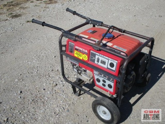 Honda EB5000 generator, gas, 120/240 volt, max output 5k,... M# 50 S# AIS1026 *E