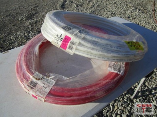 1/2" shark bite pex tubing 1- roll red and 1 roll white *D