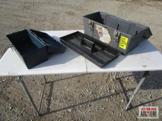 2 - Stack on plastic tool boxes *D