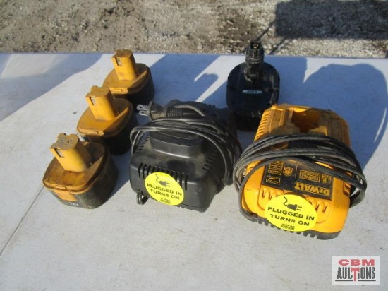 DeWalt battery charger...DW9116, DeWalt 7.2-18v charger, 1-18v battery, 3-12v batteries, chargers wo