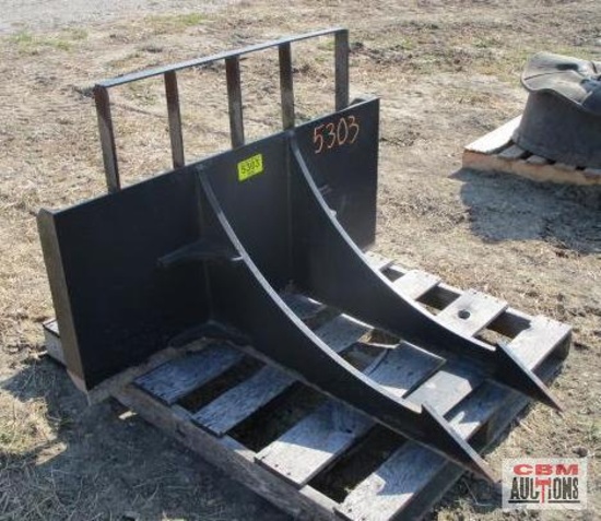 Heavy duty skid steer rock, concrete slab, stump remover weighs #290