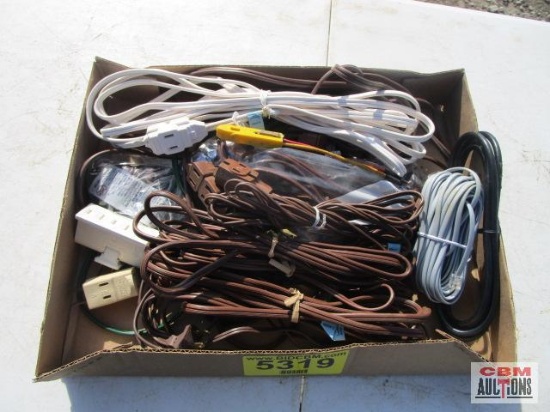 Flat of household...electrical extension cords *C