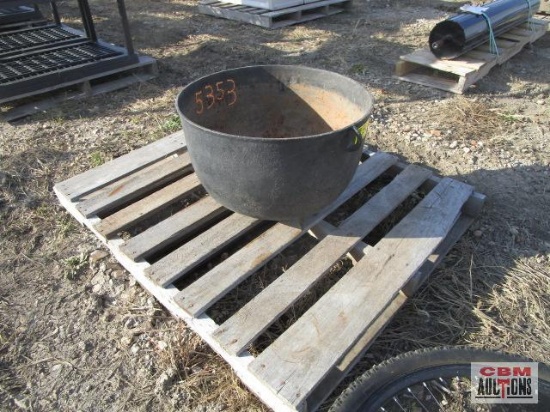 Large cast iron kettle