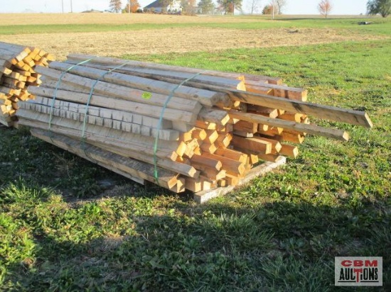 Pile of Pine & Oak Lumber Dunnage Approx Long 8' +/-