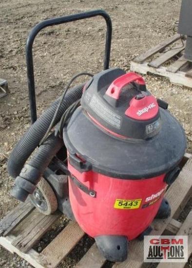 Shop vac 6.5hp, missing a wheel, unknown