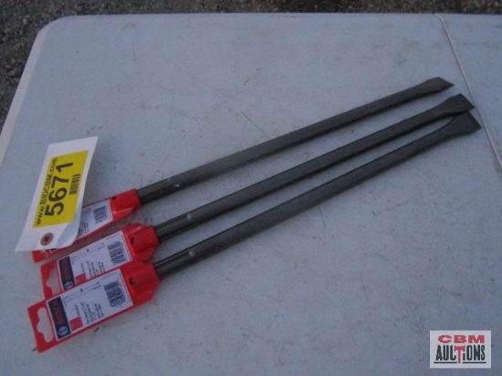 3 - Bosch SDS Max 1"x18" flat chisel M#HS1912 *B