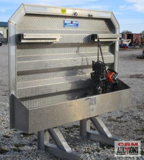Roadgear aluminum semi cab headache rack with trays and chain rack
