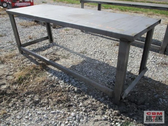 30"x 90" steel work bench 10 ga top weighs #270