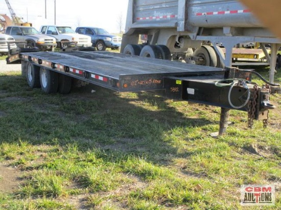2000...Dynaweld...air tag pintle hitch trailer, 102"x20'+5' dovetail, tandem axle & duals, air brake