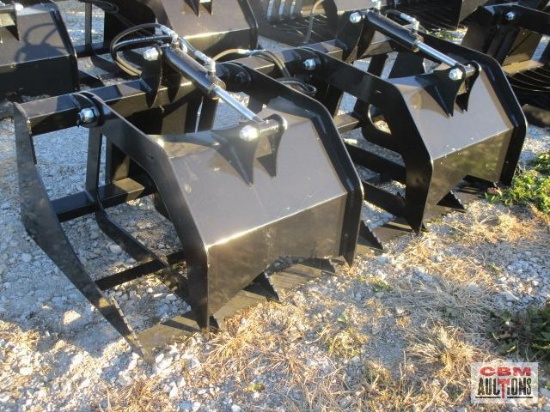 Big Dog skid steer 70" brush grapple bucket, with hoses