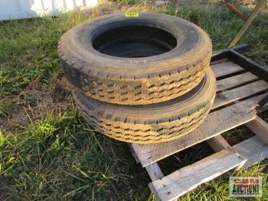 2 - Michelin 8R19.5 tires...