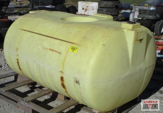 Yellow poly portable water tank