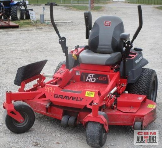 Gravely ZT-HD-60 mid mount zero turn mower, 26hp Kohler, 216hr, 60" deck,... ...M#991156 S#000444 ru