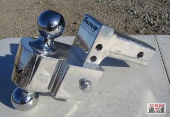 Fastway...adjustible trailer hitch receiver with 2" and 2 5/16" balls