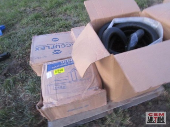 Pallet of hose and pallet banding strapping
